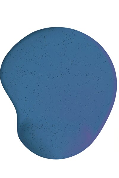 usin Oval Mavi Kum Desen Bilek Destekli Mouse Pad + 2 Adet Kupa Fincan Bardak Altlığı Altlık Set
