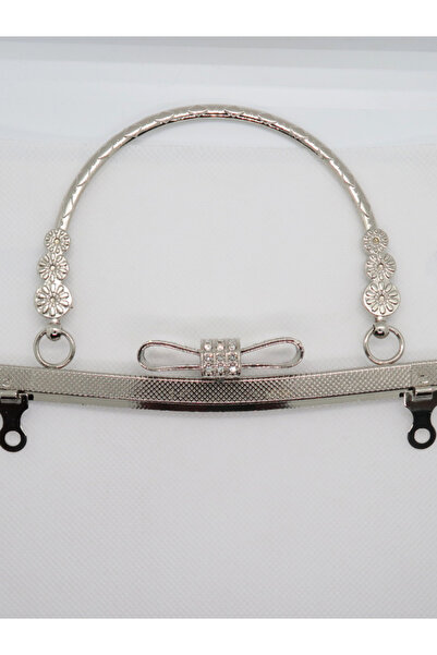 Boncuk Abla 20,5cm Çanta ve Cüzdan Bursu Kulpu Taşlı ve Kabartmalı Boncuk Çan...