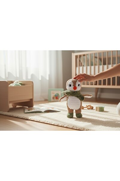 Sevimli Kadife Penguen Haki Amigurumi Oyuncak