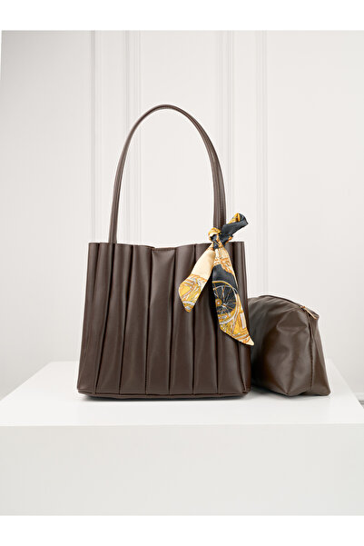 Mojeva Mara Women's Pleated Leather Puppy Handbag and Shoulder Bag