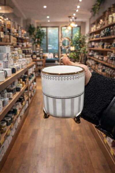 Paçi كوب بورسلين بوهيمي أنيق بقاعدة