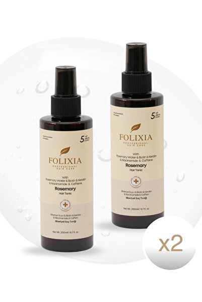 Folixia Besleyici, Zayıf, Cansız Saçlara Özel Dökülme Karşıtı Biberiyeli Toni...