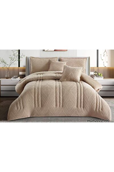 Xido Luxurious and exclusive winter double bed sheet with a soft touch and distinctive fleece, polyester, 250*230