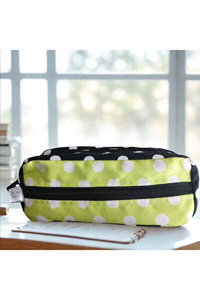 ADUŞKA حافظة أقلام كواترو منزلية بأربعة أقسام ولونين / حقيبة مكياج / منظم (تب...