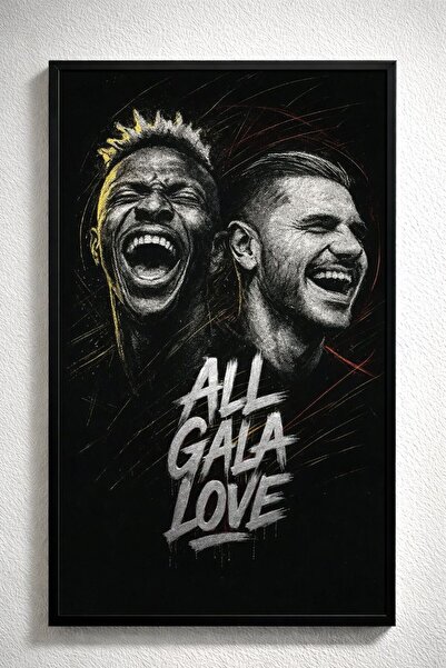 BuzzDesigns All Gs Love – Gs Osimhen & Mauro Tutku Temalı Dekoratif Tablo (Çe...