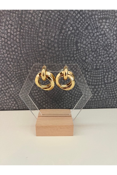 Asteria Jewelry أقراط دائرية متداخلة