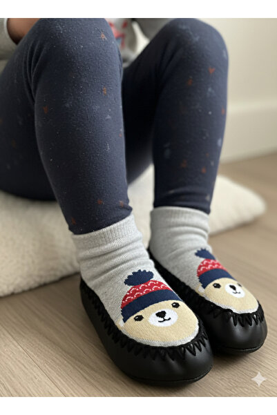 stoks toys Children's Moccasin Socks Booties Slippers - Non-Slip Home & Kinde...