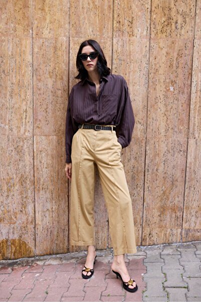 Mora & Moka Kemerli Detaylı Pantolon