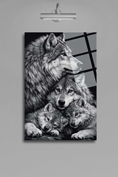 HMDS CONCEPT Wolf Family Glass Painting 457