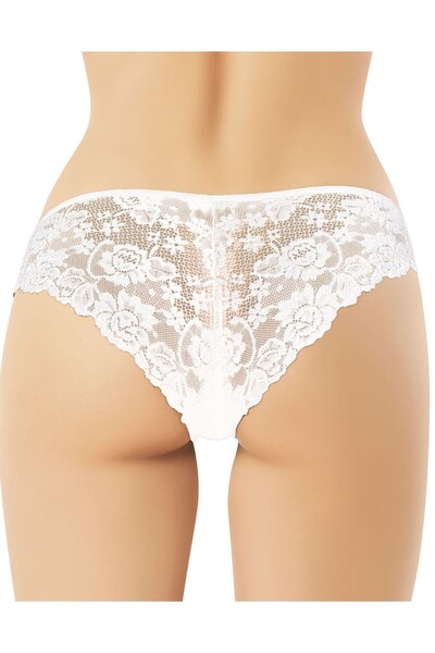 Ten Dostu Kadın Fantazi Arkası Dantelli Külot Beyaz