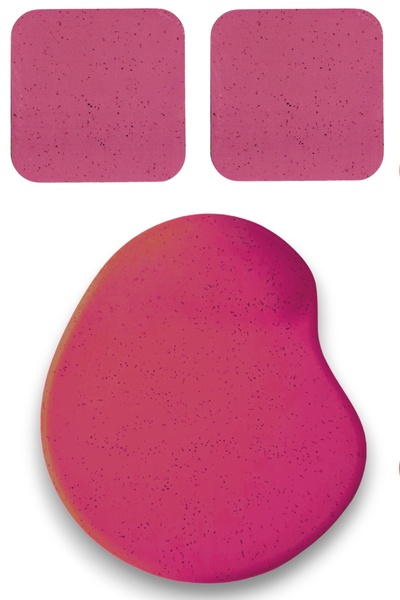 usin Oval Cherry Rot Sand Pattern Wrist Rest Mouse Pad + 2 Pieces Mug Cup Coaster Set