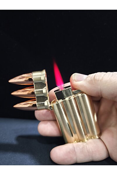 enyatakı Mermi modeli ızgaralı pürmüzlü alevli tamamı metal kaplama tarz çakmak