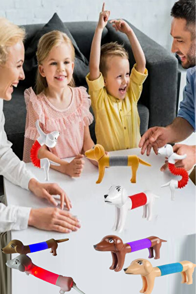 Hyd Akrobot Işıklı Köpek Oyuncak Işıklı Boru Poptube Açılıp Kapanan Eğlenceli...