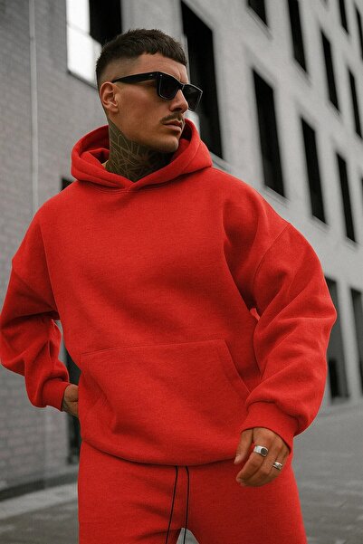 oneagılyazı 3 Yarn Combed Cotton Plus Size Unisex Sweatshirt