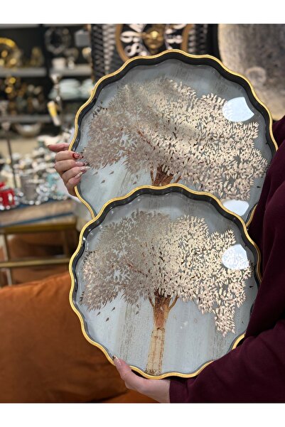 Stor ağaç desenli 2’li tepsi