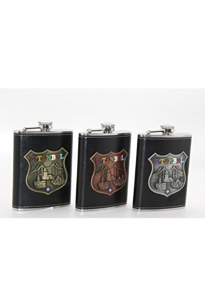 Kızıltoprak Stainless Steel Istanbul Design Flask 8 oz 1St Grade Stainless Steel