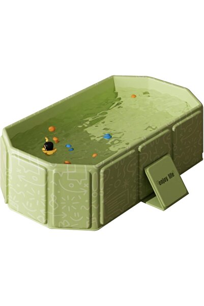 ULHYC حوض استحمام قابل للطي للأطفال بقاعدة مانعة للانزلاق ونظام حراري