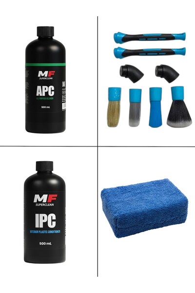 MF SuperClean DETAYLI OTO BAKIM SETİ - MİKROFİBER PED HEDİYELİ