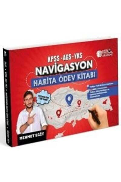 Eğit Akademi 2026 KPSS MEB-AGS TYT AYT Coğrafya NAVİGASYON Harita Ödev Kitabı...