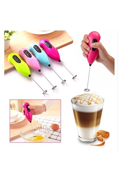 Brentino Pilli Süt Köpürtücü Mini Mikser Yumurta Çırpıcı Kahve Latte Köpük Ma...