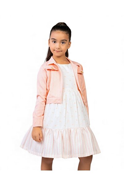 voyyo kids baby Rochie de in pentru fetiță cu bolerou, cu bretele, 6-7-8-9-10...