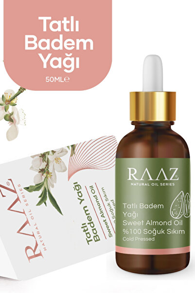 RAAZ Tatlı Badem Yağı 50 ML Saf Soğuk Sıkım