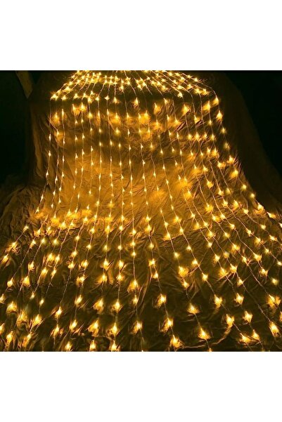 Generic 6m x 3m yellow animated waterfall lighting for all occasions, celebrations, and religious events - Ramadan and holidays