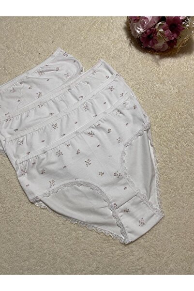 Merzu KADIN YÜKSEK BEL BÜYÜK BEDEN PAMUKLU KİLOT 4 LÜ GÖNDERİM