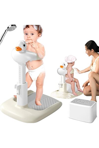 U-HOOME حامل استحمام للأطفال قابل للتعديل بقاعدة مانعة للانزلاق