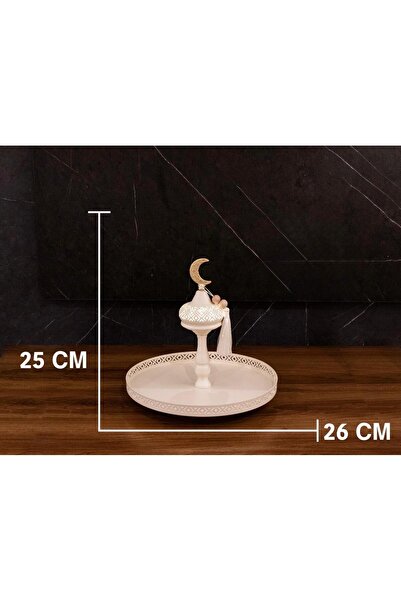 TOHFAT-AL MAIDAH Round courtyard, illuminated mosque dome, beige crescent