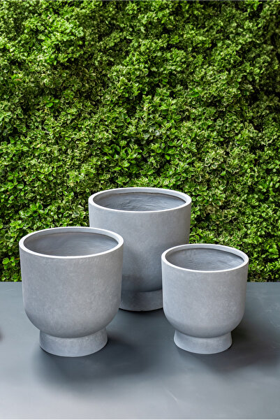SAMART PEYZAJ ABERDEEN HAFİFLETİLMİŞ BETON KADEH SAKSI Ø36cm/H39cm ORTA BOY -...