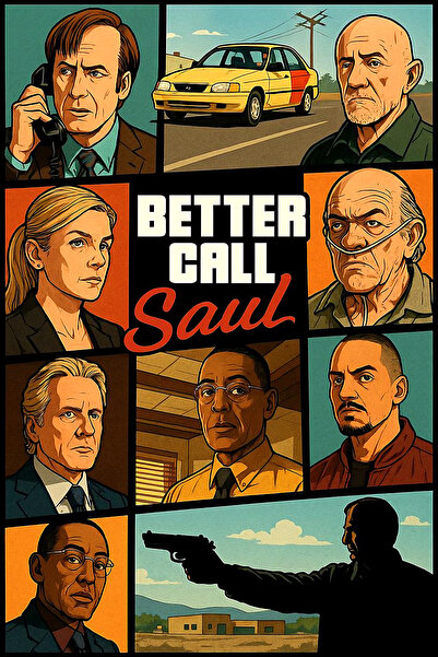 Hayal Poster Retro Ahşap Better Call Saul Poster 20x30