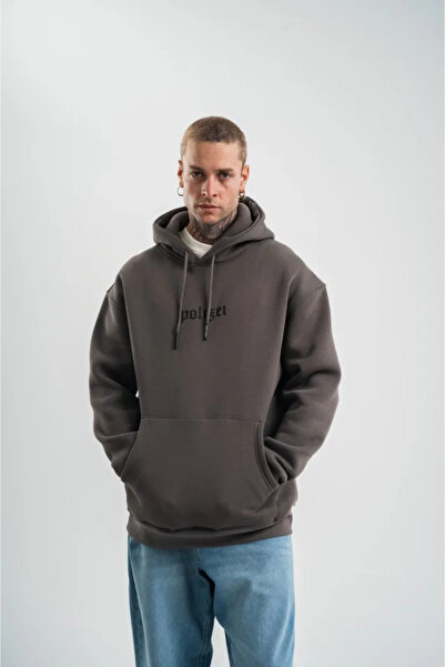 Kanonik Education Hooded Double Oversize Digital Patch Sweatshirt - Smoked