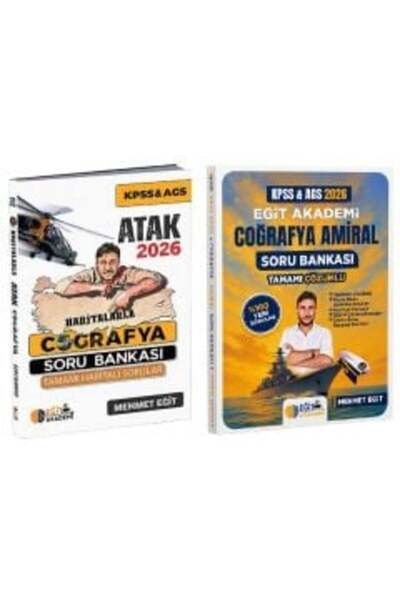 Eğit Akademi 2026 KPSS MEB-AGS Haritalarla Atak + Amiral Coğrafya Soru Bankas...