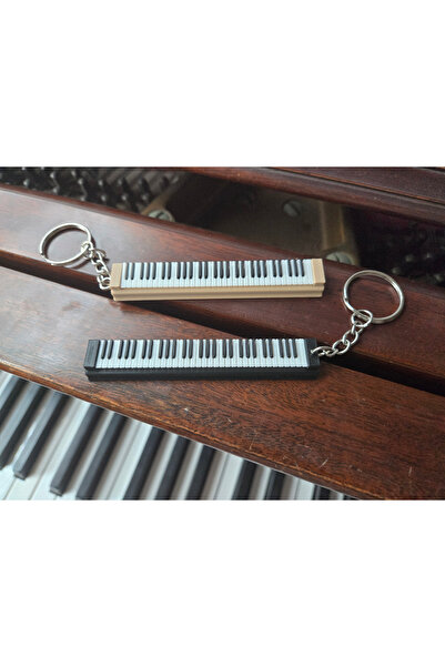 ADA 3D Piyano Tuşları Tasarımlı Müzisyen Anahtarlık Çanta Süsü Müzik Sever He...