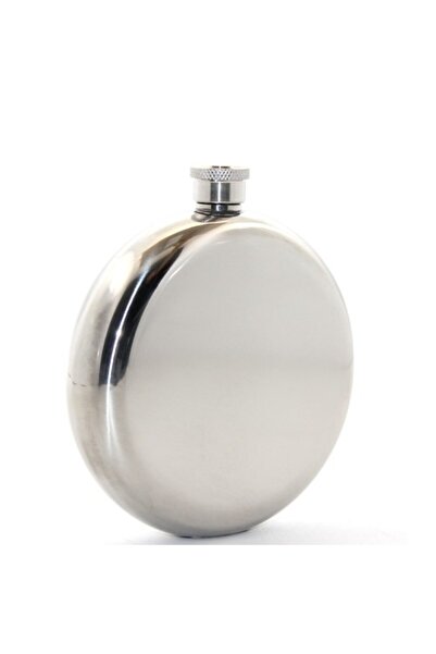 Kızıltoprak Stainless Steel Round - Oval 8 oz Single Flask Steel Color