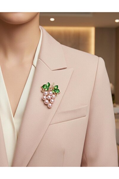 Defne ÜZÜM SALKIMI METAL BROŞ