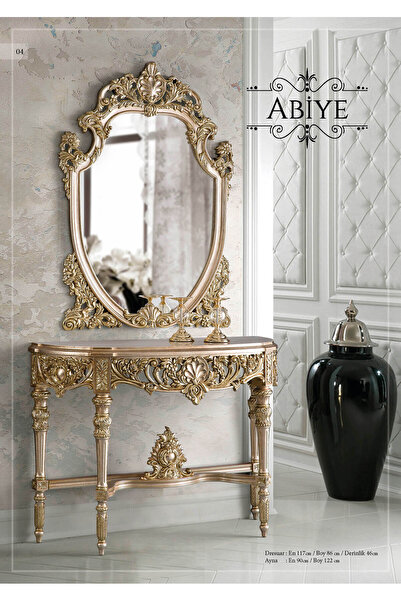Dekordelisi antik avantgarde ev mobilya salon antre hol 2 parça aynalı dresua...