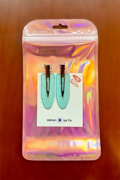 Metanoyaco 2'li İz Yapmayan Makyaj Tokası (Mavi)