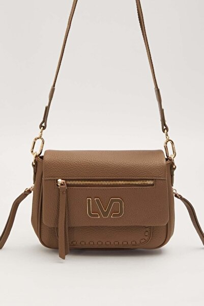 Levidor حقيبة كتف فاخرة بتفاصيل سحاب أمامي باللون الجملي