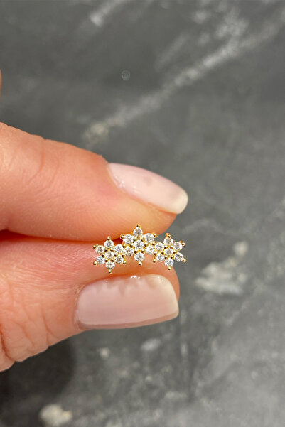 La femme by begum İki Küçük Bir Büyük Üç Yıldız Arka Çiçek Döndürmeli Rose Gü...