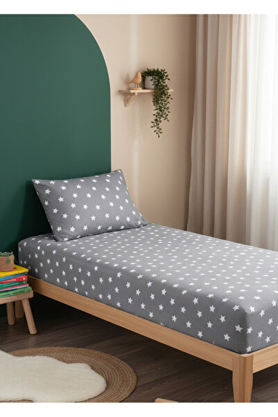 ChicMaison Single Person Cotton |   Elastic |   Sheet Set |   Smoked Star