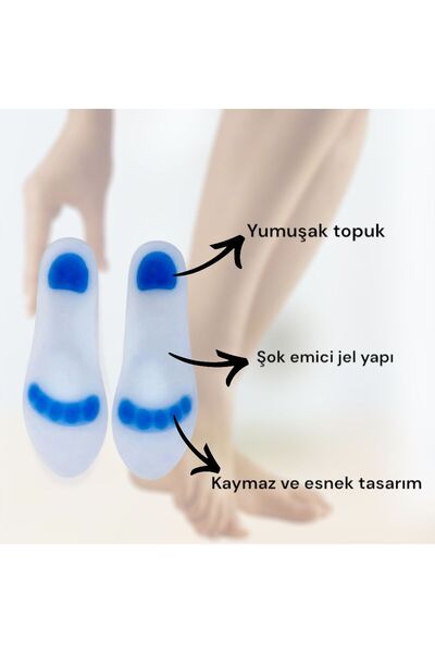 wicromed Unisex Silikon Jel Tabanlık – Şok Emici ve Topuk Desteği Ayak Ağrısı...