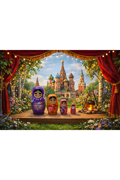 seymenbıçakçılık 4’lü Matruşka Bebek Seti | El Yapımı Dekoratif Ahşap Matruşka