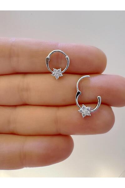 Arescollection 1 adet çelik zirkon taşlı septum daith helix lobe uyumlu piercing