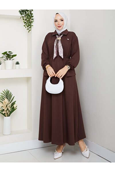 Elifembebutik Kadın Tesettür Etekli Takım