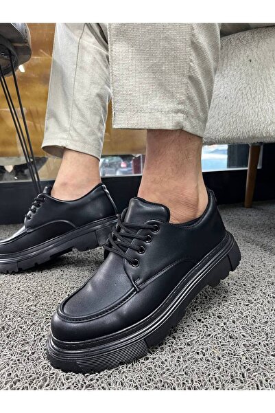 Zapatos حذاء كلاسيكي رجالي من الجلد برباط للاستخدام اليومي طراز KB-X6 - أسود