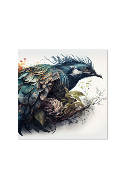 Printoot لوحة فنية مطبوعة على قماش بتصميم غراب، مستوحاة من الطبيعة القوطية، مناسبة للديكورات الداخلية ذات الطابع الأكاديمي الداكن.