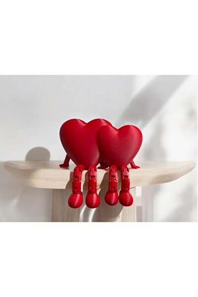 rüya vadisi Sonsuza Dek Aşık - Ayakları Sallanan Kalp Kırmızı Renk Biblo