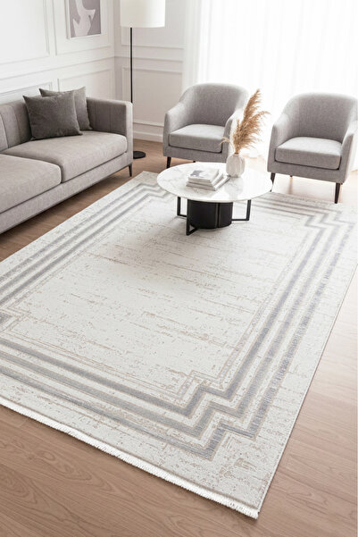 MELARİS HALI Frame Salon Halısı Oturma Odası Halısı 4m² ve 6m² Klasik Desenli...